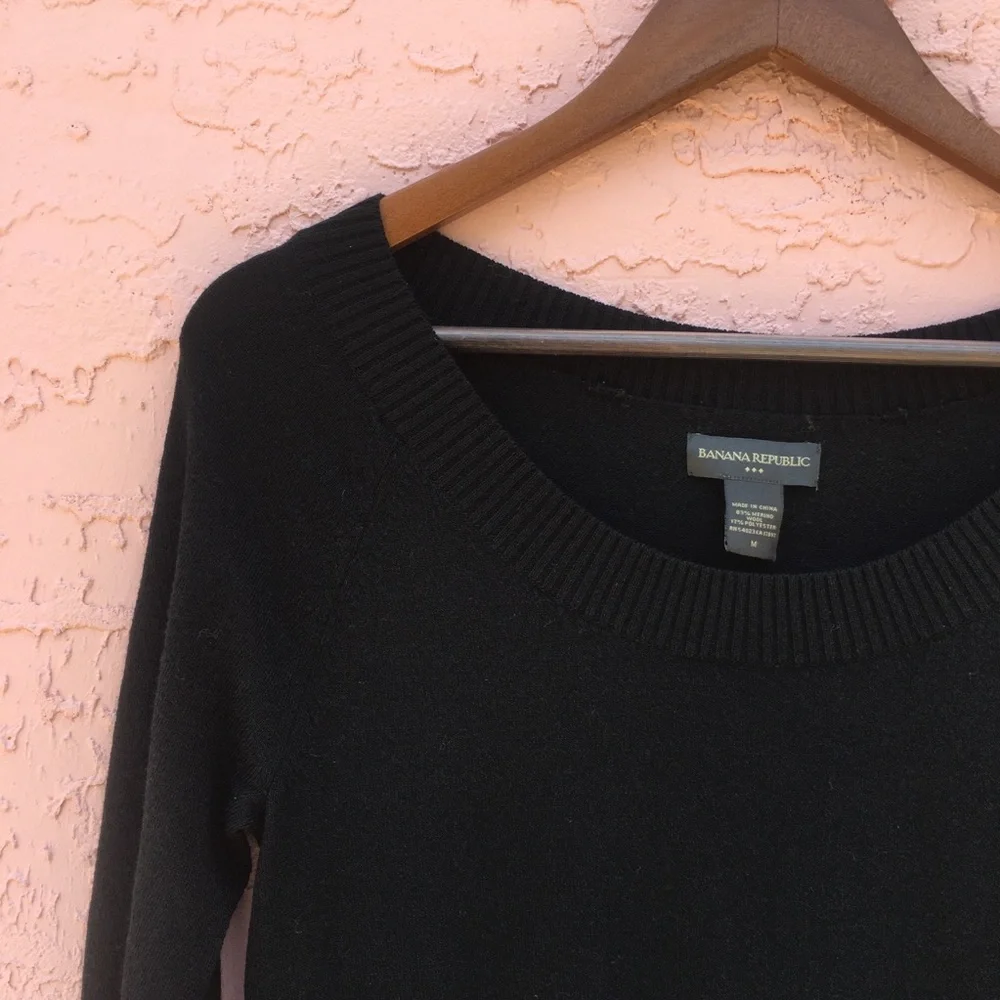 Banana Republic Black Wool Blend Sweater